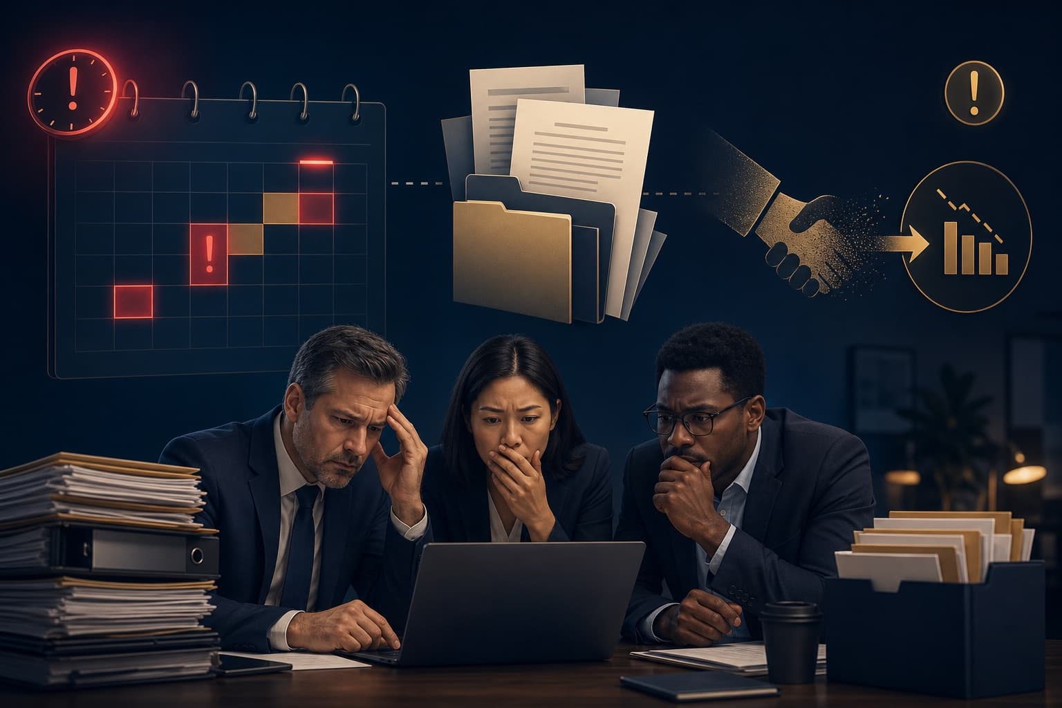 Team surprised by urgent contract renewals and lost negotiation leverage