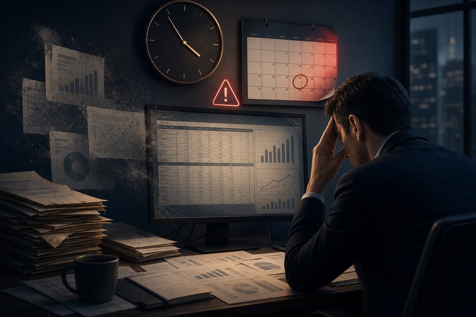 Stale forecast reports, calendar pressure, and outdated spreadsheet analysis