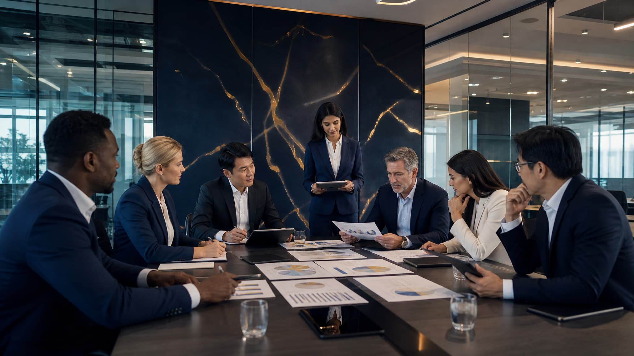 A procurement and IT committee comparing vendor decision scorecards